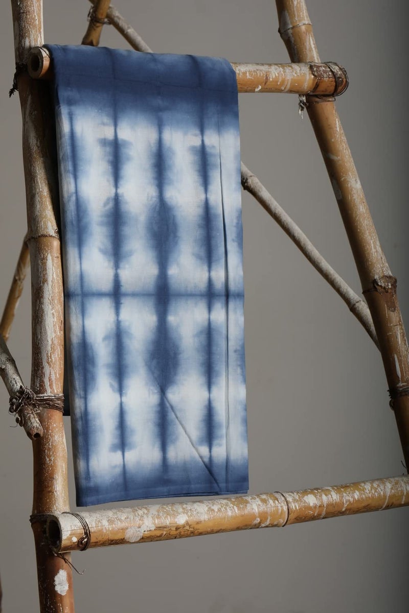 Trade Star 5 Yard 100% Cotton Shibori Fabric Indian Cotton Handmade Fabric for Dressmaking Natural Indigo Tie Dye Cloth for Highly Durable Sewing Fall Decor Beautiful Premium Quality Cloths Pattern 1 - Image 3
